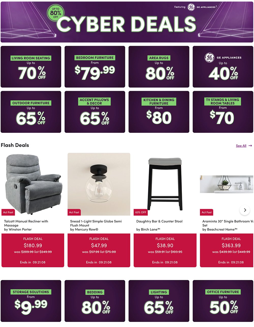 Wayfair Cyber Monday 2021 Ad