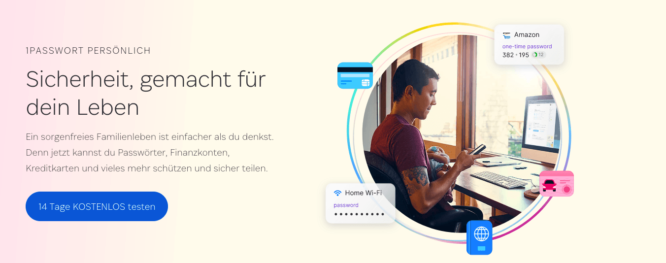 Schütze all deine Passwörter einfach und schnell bei 1Password an einem Ort