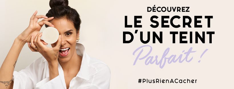 Bannière Facebook pour le fond de teint Pin Up Secret