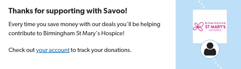 Signing up to support Birmingham St Mary's Hospice with Savoo