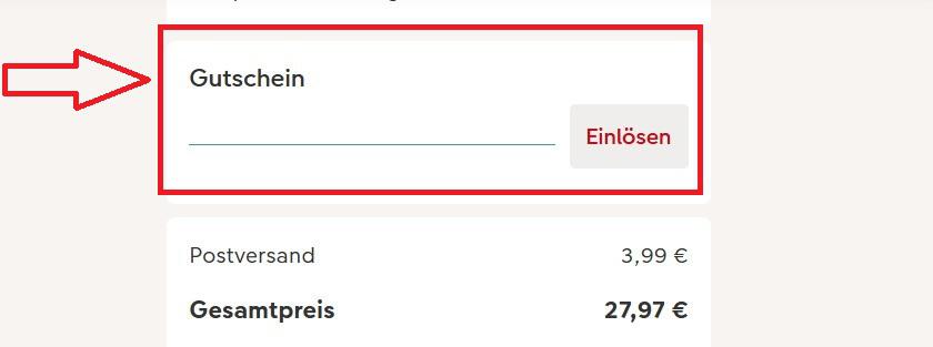 CEWE Gutschein Eingabefeld