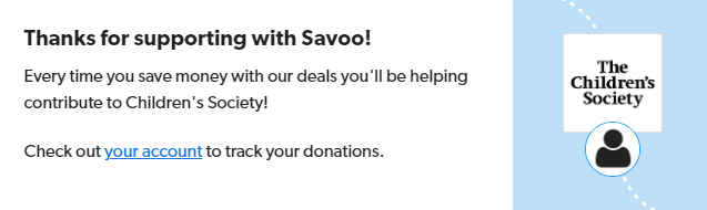 Signing up to support The Children’s Society with Savoo