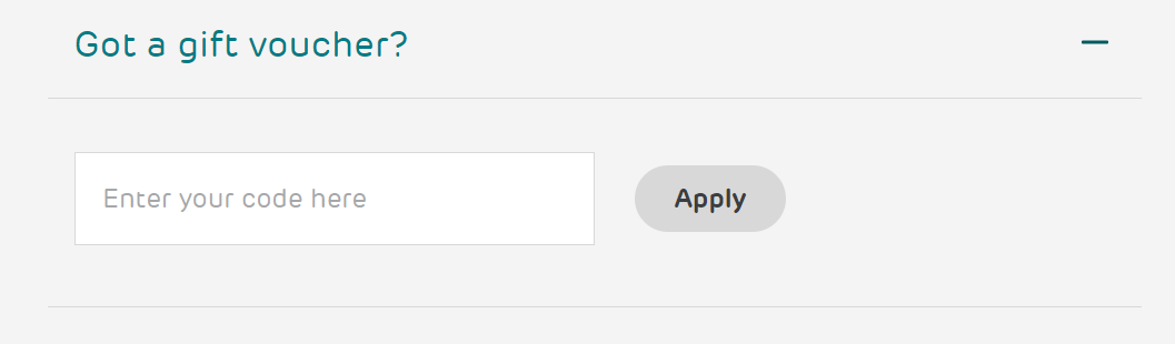 Screenshot of the EE discount code box. Text reads: Got a gift voucher?