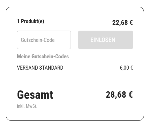 Eingabefeld für den Vinatis Gutschein im Warenkorb
