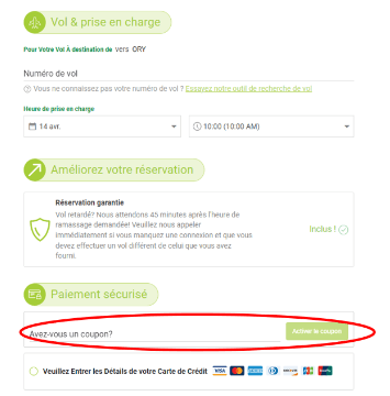 Emplacement code promo Go Voyages