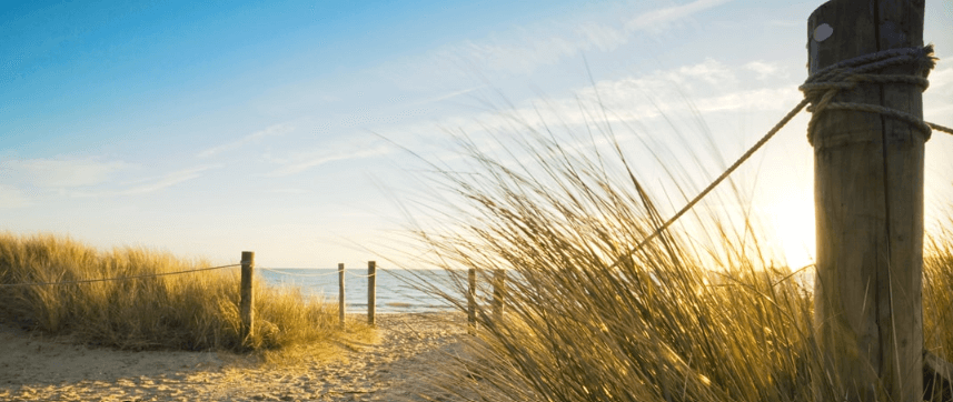 Image of a British beach scene