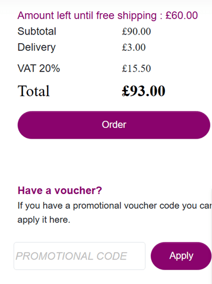 Resmed discount code checkout box