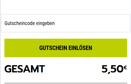 WestLotto Gutschein Eingabefeld