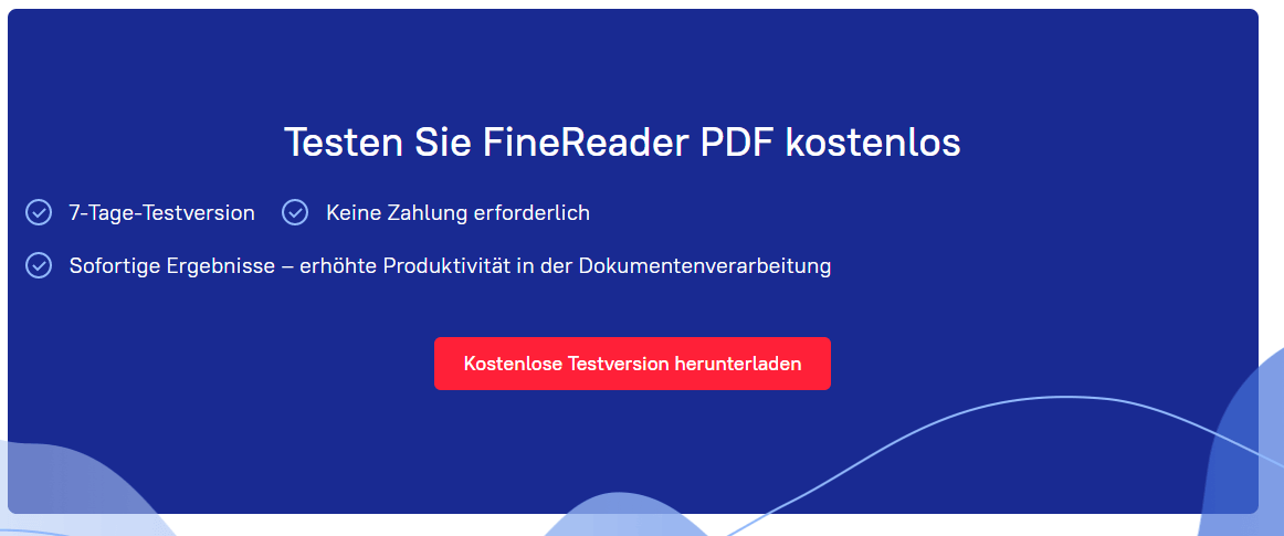 ABBYY kostenlos testen mit der siebentägigen Testversion