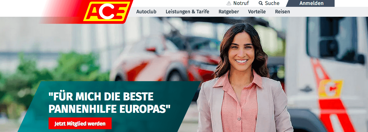 Die beste Pannenhilfe Deutschlands bei ACE Auto Club Europa