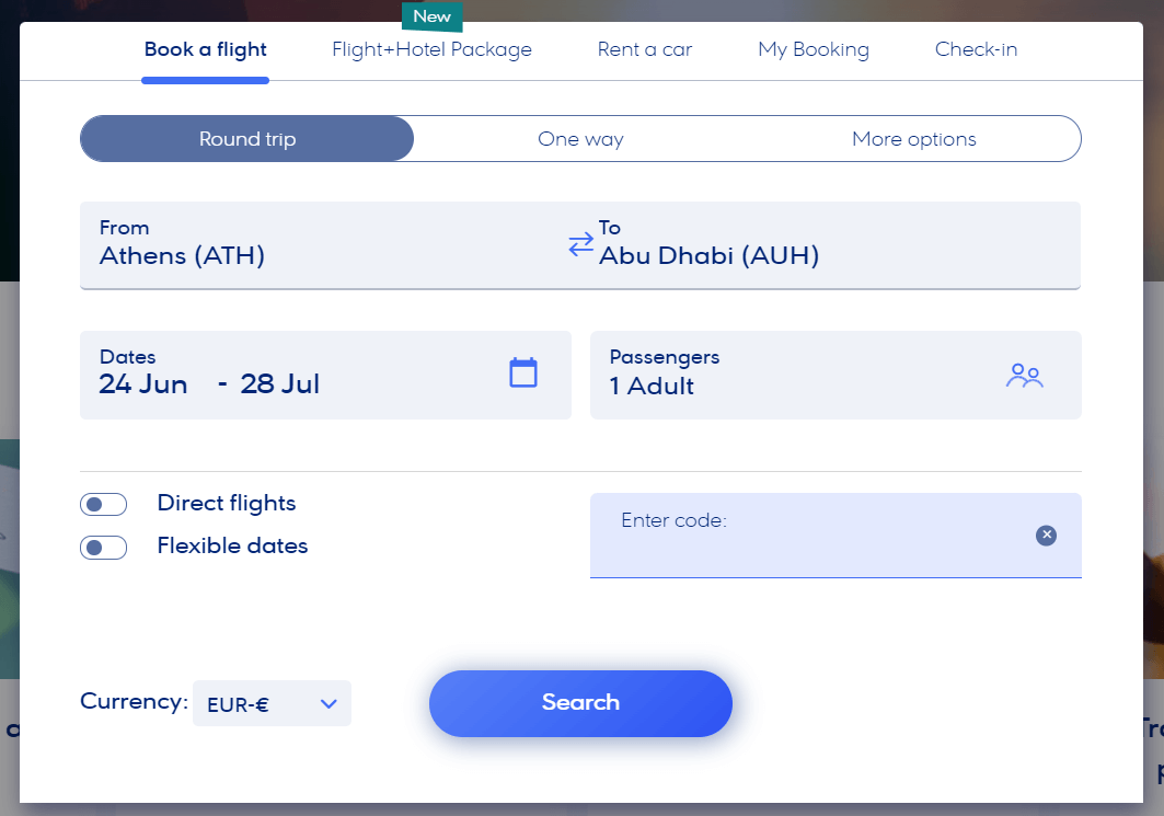 Aegean Airlines discount code redemption