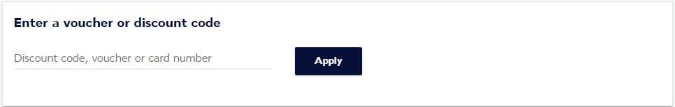 Air France discount code box on the booking page 