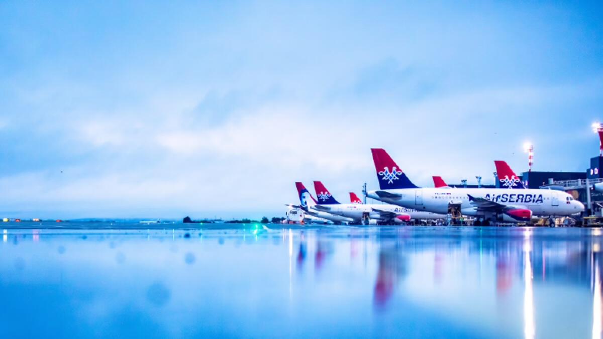 Air Serbia planes on tarmac