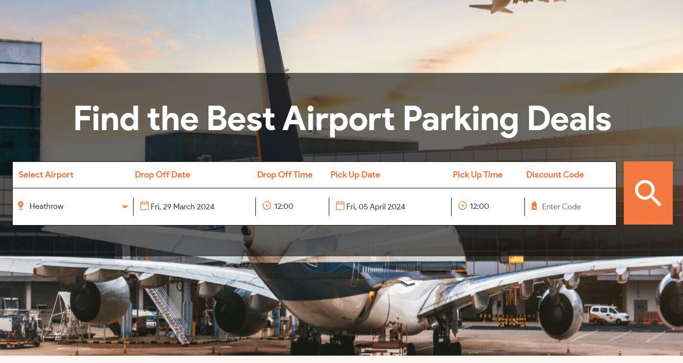 Airport Park With Us discount code box on booking details screen