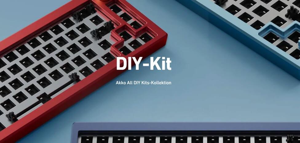 Leere Tastaturframes auf Banner für Akko DIY Kits