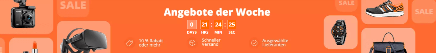 Gutschein für das Alibaba Angebot der Woche