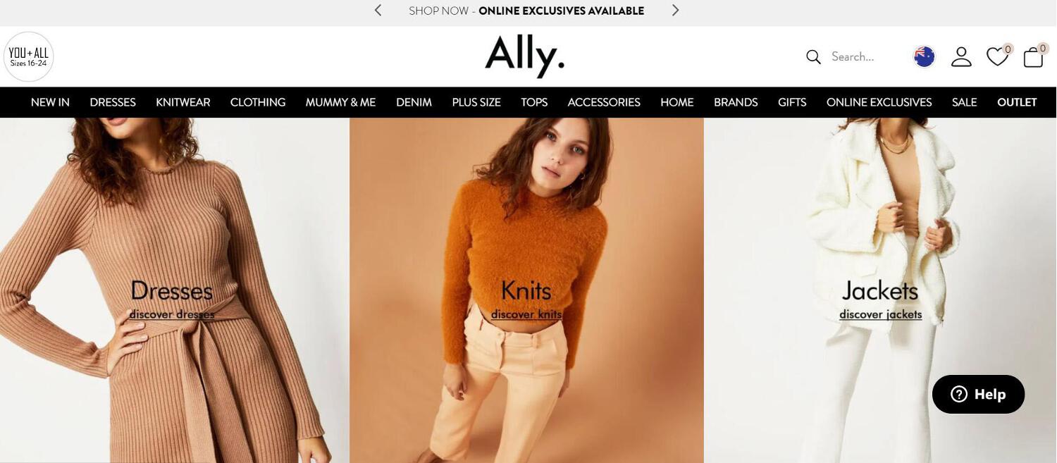 ally fashion website