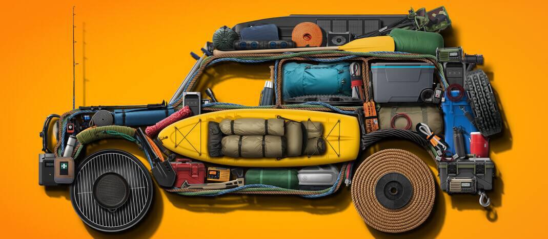 Anaconda deals page image showing Anaconda products laid out in the shape of a vehicle