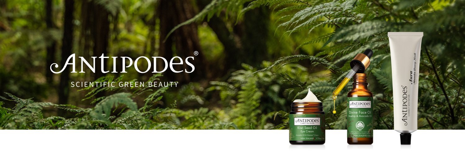 Antipodes discount codes banner - green beauty skincare products