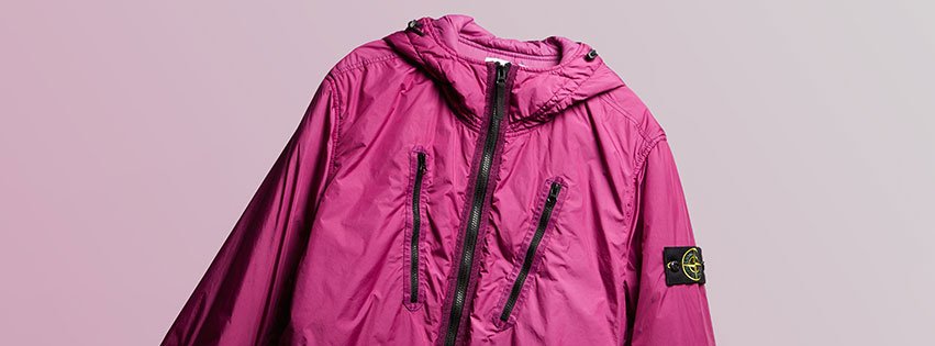 Aphrodite banner - purple Stone Island jacket