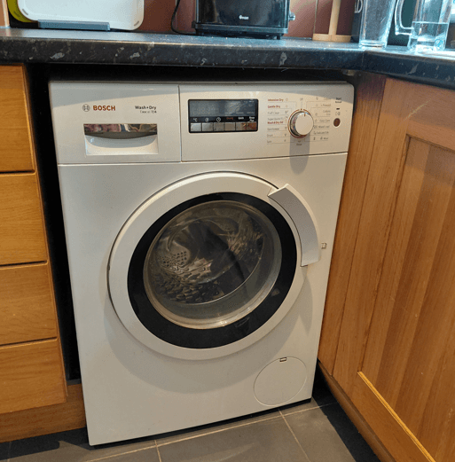 Bosch washing machine/ washer dryer installed in a kitchen