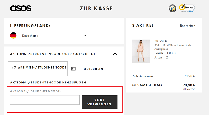 20% ASOS Rabattcode & 80% Sale im Juni 2025