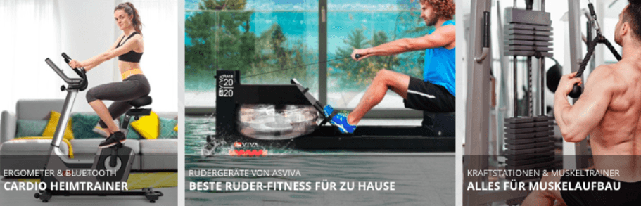 AsVIVA Online-Shop mit Sportgeräten zum Sparpreis