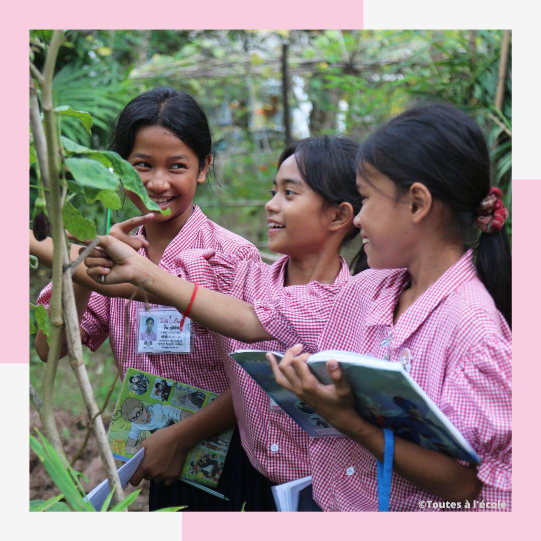 Atelier écologique de l'école Happy Chandara avec Toutes à l'école