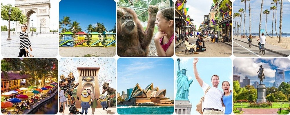 Attractions disponibles autour du monde avec les pass Go City