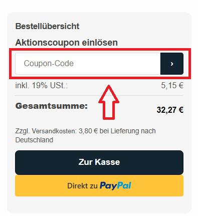 Eingabefeld für deinen autopflege.de Gutschein