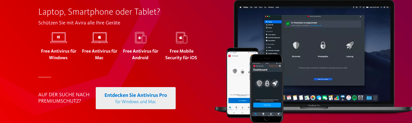 Nutze Avira Free ganz ohne Kosten und schütze deinen Computer oder dein Smartphone