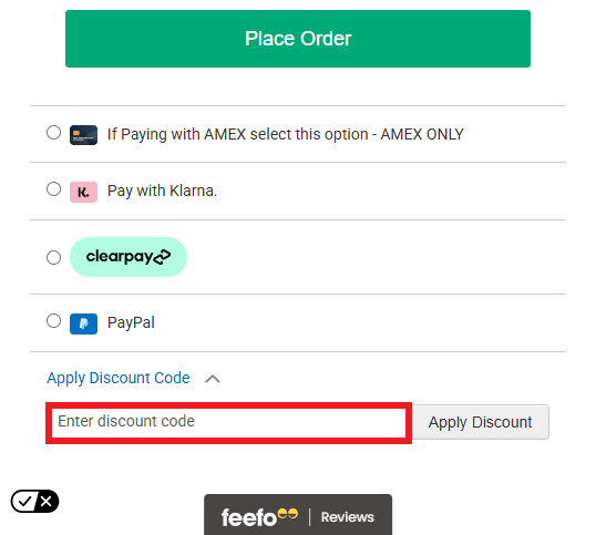 Baby Planet discount code redemption box during checkout