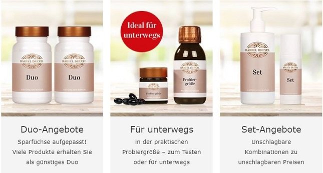Bärbel Drexel Angebote mit Sparsets aus zwei oder mehr Naturkosmetik Produkten