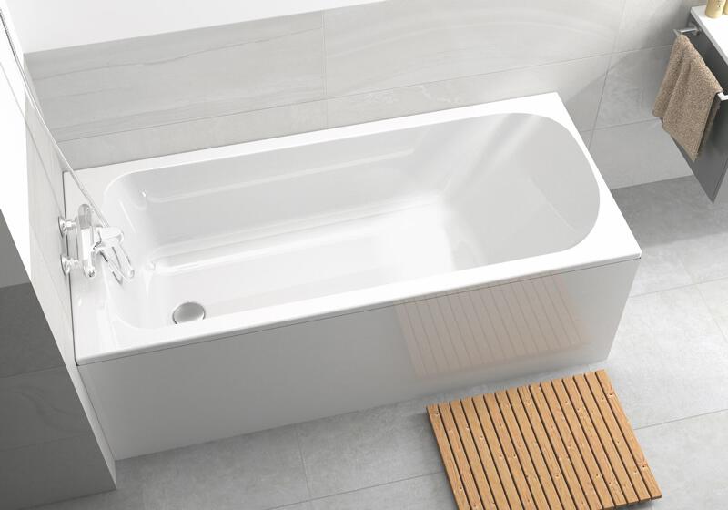 baignoire blanche vue de haut Sanitaire Distribution