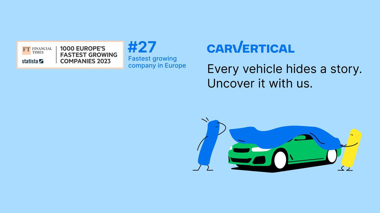bannière CarVertical avec slogan