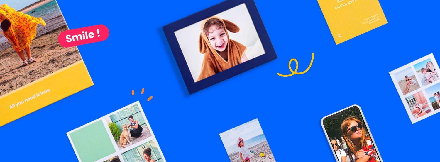 Bannière photo présentant les produits photo Cheerz