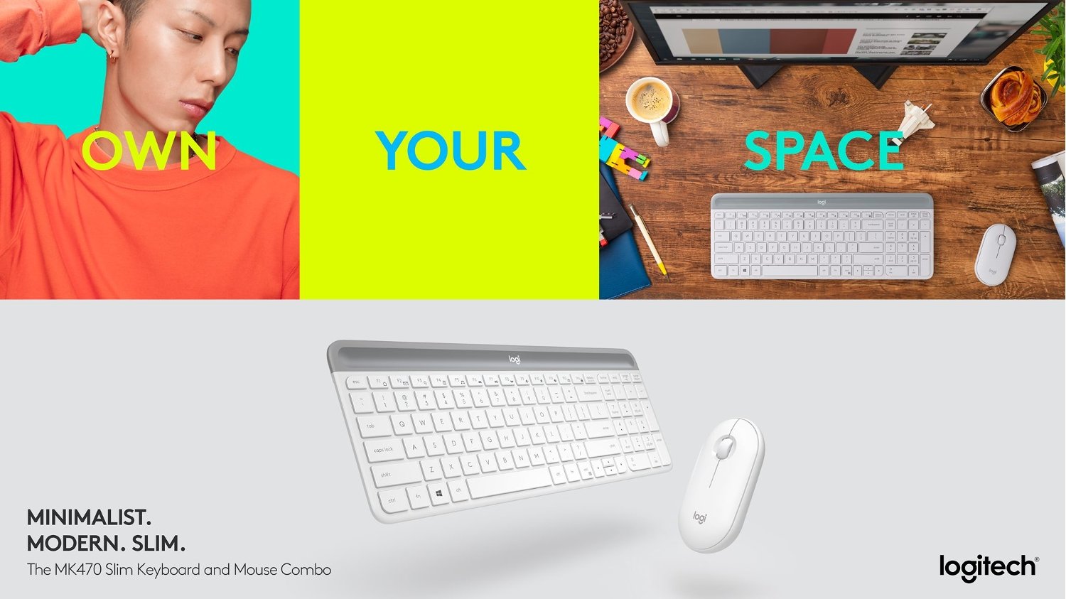 Bnniere clavier et souris sans fil Logitech