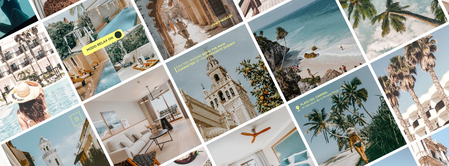 montage photo avec différents hébergements Barcelo Hotels
