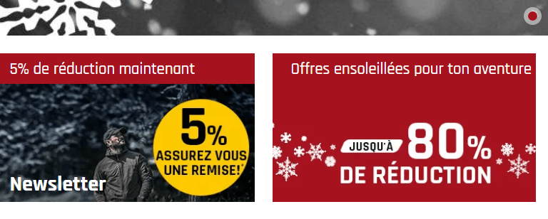 bannière du site marchand avec promotions ASMC