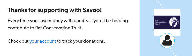Signing up to support Bat Conservation Trust with Savoo