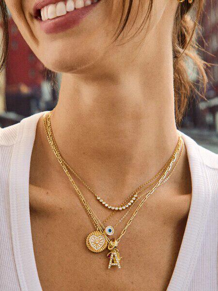 BaubleBar cluster charm necklaces