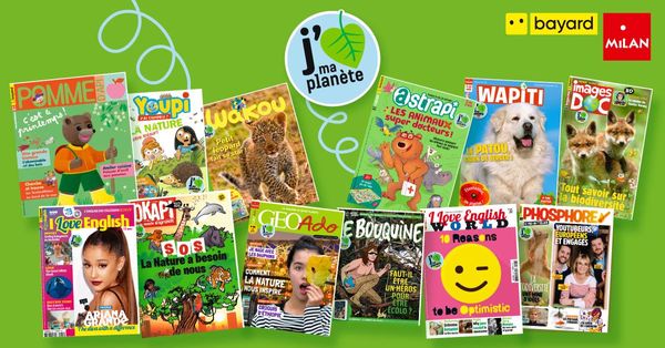 Couverture Facebook Bayard Jeunesse avec différents publications