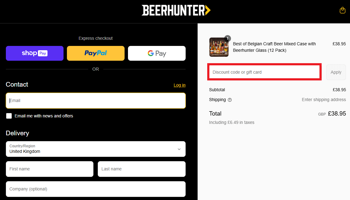 Beerhunter discount code box image