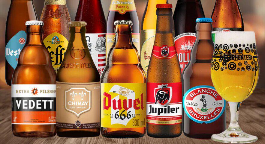 Beerhunter savings guide banner featuring a selection of beers in brightly coloured bottles with a full beer glass at the side