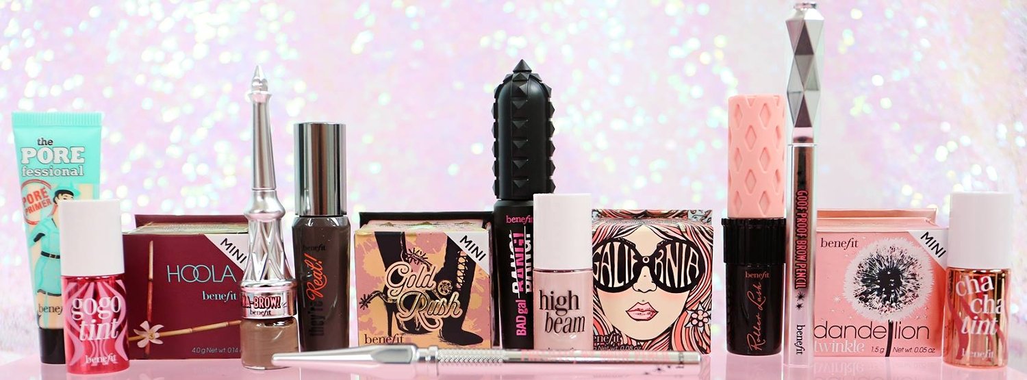 Benefit Cosmetics popular beauty and makeup items banner