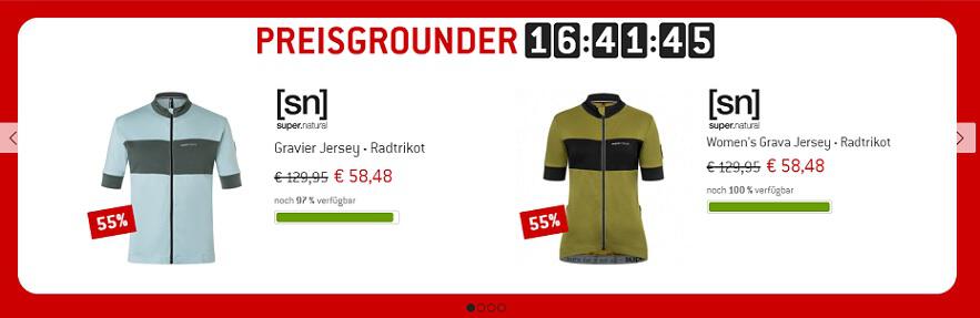 Zwei Artikel als Bergfreunde Preisgrounder mit ablaufendem Timer