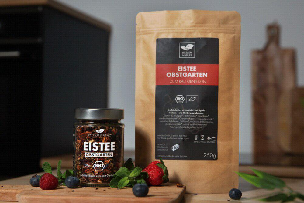 Obstgarten Eistee aus dem Besser im Glas Online-Shop