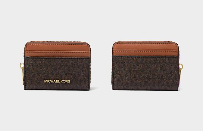 Michael Kors Jet Set Travel Medium Logo Zip-Around Card Case