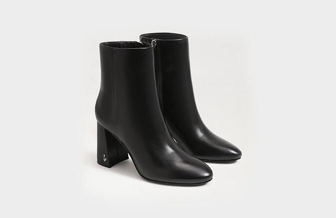 Daria Black Heel Bootie