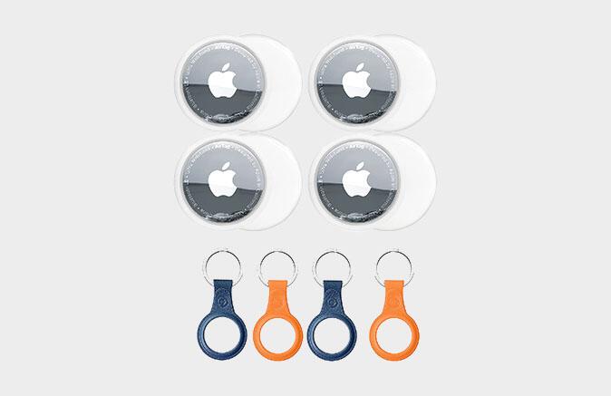 Apple AirTags 4-Pack w/ Keychains and Voucher